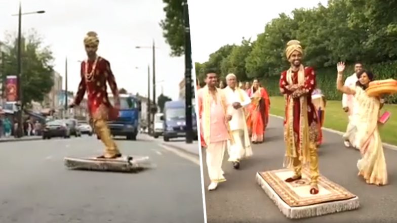 कालीन से Aladdin की तरह उड़ता हुआ आया दूल्हा और उड़ाकर ले गया दुल्हन..