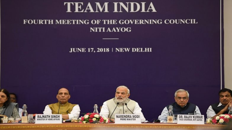नीति आयोग की बैठक में मोदी ने कहा- आर्थिक वृद्धि दर को दो अंकों में ले जाना एक बड़ी चुनौती