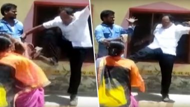 Viral Video: तेलंगाना में स्थानीय निकाय प्रमुख की गुंडागर्दी, महिला की छाती पर मारी लात