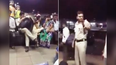 वायरल Video: रेलवे स्टेशन पर पुलिसवाले ने की महिला से छेड़खानी, तो हुई चप्पल से पिटाई