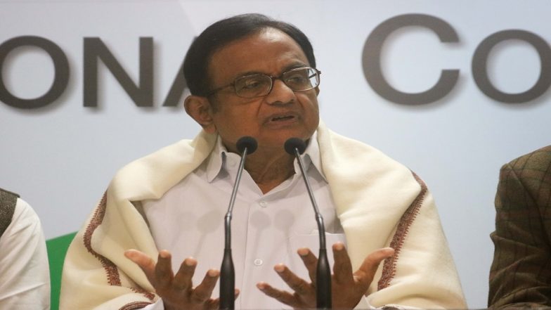 पी. चिदंबरम का नरेंद्र मोदी सरकार पर हमला, कहा- GDP दर 2 साल में 8.2 फीसदी से घटकर 6.7 फीसदी हो गई