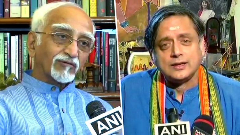 पूर्व राष्ट्रपति हामिद अंसारी ने कहा- देश में डर का माहौल, थरूर के 'हिंदू-पाकिस्तान' बयान का किया समर्थन