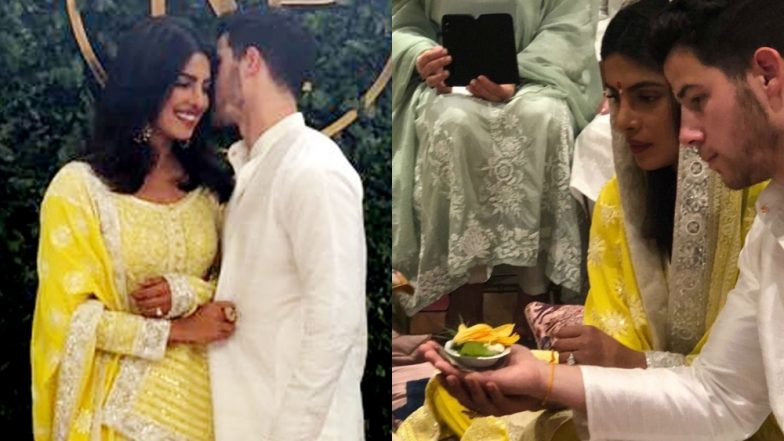 Inside Pics: प्रियंका-निक की रोका सेरेमनी से सीधी तस्वीरें, बधाई देने पहुंची अर्पिता खान