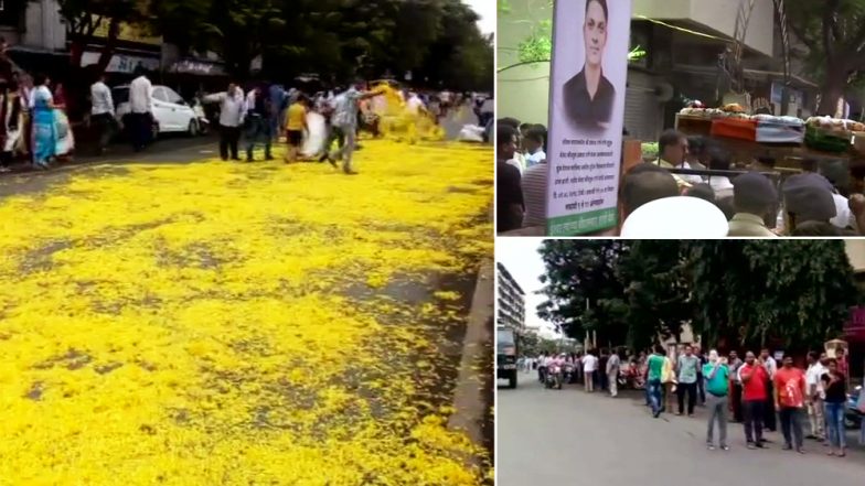 शहीद मेजर कौस्तुभ प्रकाश राणे की अंतिम विदाई में लोगों ने राह पर बिछाए फूल, नम आंखो से वीर को कहा अलविदा