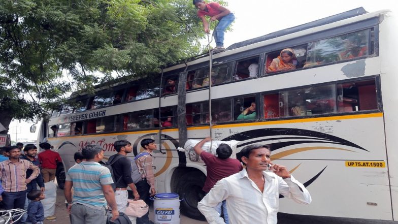 गुजरात: उत्तर भारतीयों का हमले के बाद पलायन जारी, अब तक 431 लोग गिरफ्तार, 57 FIR दर्ज