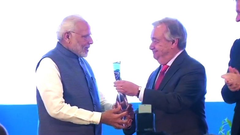 पीएम मोदी बने चैंपियंस ऑफ द अर्थ, UN महासचिव ने जमकर की प्रधानमंत्री की तारीफ