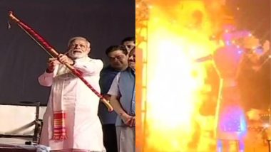 Dussehra 2018: रामलीला मैदान में हुआ रावण का पुतला दहन, पीएम मोदी और राष्ट्रपति कोविंद हुए शामिल