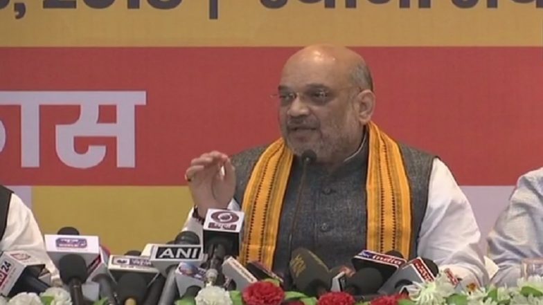 बीजेपी अध्यक्ष अमित शाह ने कहा, नेहरू-गांधी परिवार की प्राइवेट लिमिटेड फर्म है कांग्रेस