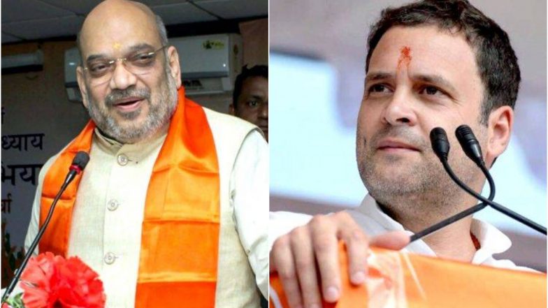 लोकसभा चुनाव 2019: कांग्रेस अध्यक्ष राहुल गांधी और बीजेपी अध्यक्ष अमित शाह आज मध्यप्रदेश में करेंगे जनसभाएं