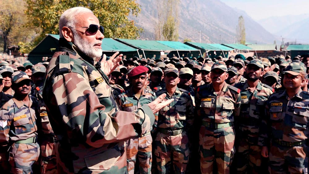 प्रधानमंत्री नरेंद्र मोदी पांचवीं बार भी सेना के जवानों के साथ मना सकते हैं दिवाली