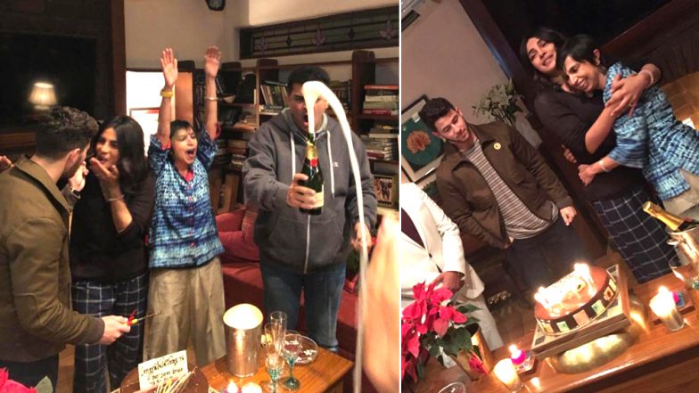 Photos: शादी से पहले प्रियंका और निक ने मनाया जश्न, केक पर लिखा था एक स्पेशल मैसेज