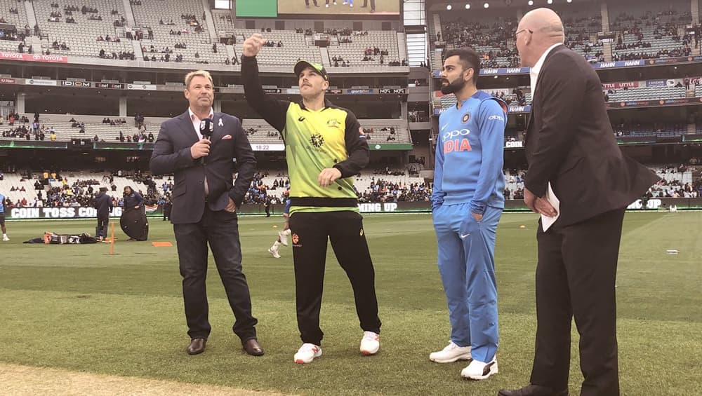 India vs Australia 3rd T20 2018: ऑस्ट्रेलिया ने जीता टॉस, बल्लेबाजी का लिया फैसला