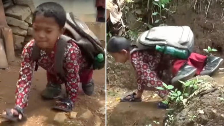 पढ़ने का जूनून: हाथ के सहारे 3 km चलकर रोज जाता है स्कूल, राष्ट्रपति ने भी जज्बे को किया सलाम, देखें Video