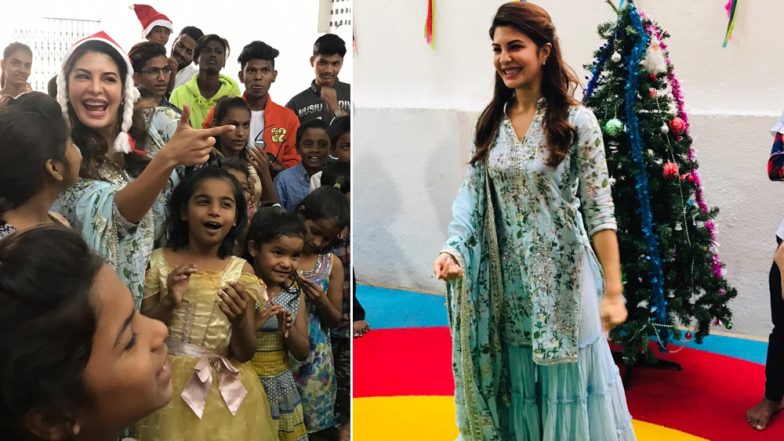 जैकलीन फर्नांडिस ने अनाथ बच्चों के साथ मनाया क्रिसमस का त्योहार, देखें तस्वीरें