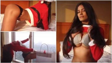 पूनम पांडे बनी Sexy Santa, इस हॉट अंदाज में विश किया Merry Christmas, देखें Video