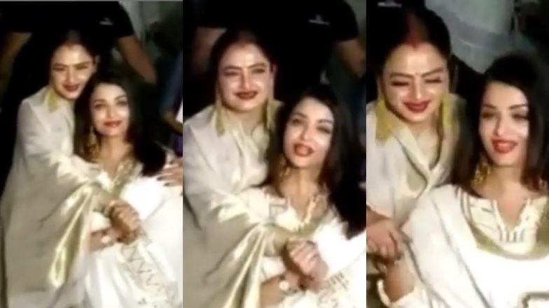 रेखा ने बच्चन परिवार की बहु ऐश्वर्या राय बच्चन को लगाया गले, सामने आया ये Video