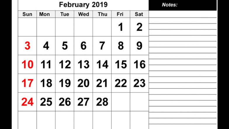 February 2019 Calendar: फरवरी का महीना है बेहद खास, जानें इस माह पड़ने वाले व्रत और त्योहारों की पूरी लिस्ट