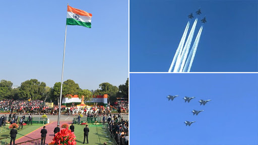 Republic Day 2019: गणतंत्र दिवस परेड की फ्लाईपास्ट देख रोमांचित हुए लोग, तालियों की गड़गड़ाहट से गूंज उठा क्षेत्र