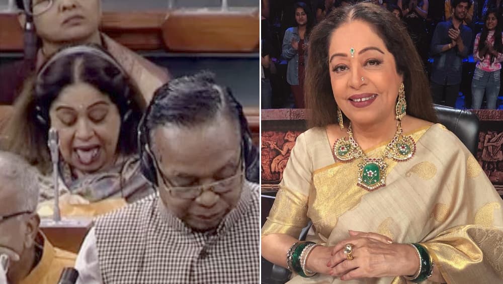 संसद में चर्चा के दौरान किरण खेर ने की अजीबोगरीब हरकत, ट्विटर पर लोगों ने कहा बैक-बेंचर