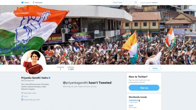 Twitter पर एक्टिव हुईं प्रियंका गांधी वाड्रा, इन 7 लोगों को सबसे पहले किया फॉलो