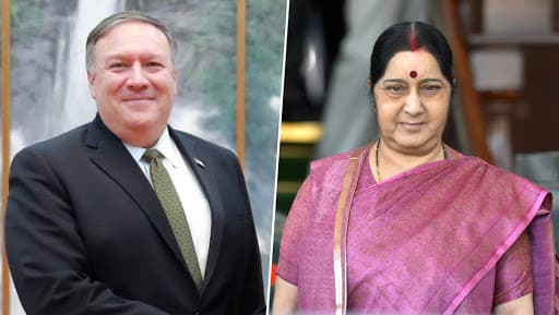 भारत और पाक के बीच बढ़ते तनाव पर अमेरिकी विदेश मंत्री माइक पोम्पियो ने सुषमा स्वराज से की वार्ता भारत और पाक के बीच बढ़ते तनाव पर अमेरिकी विदेश मंत्री माइक पोम्पियो ने सुषमा स्वराज से की वार्ता