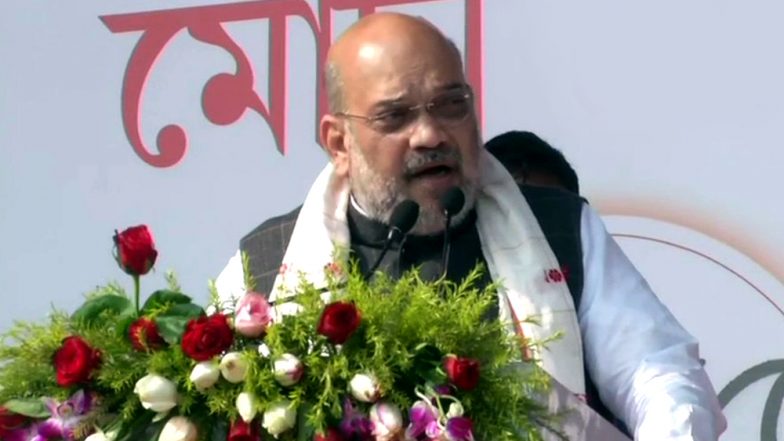 अमित शाह ने असम में फूंका चुनावी बिगुल, कहा- जवानों की शहादत नहीं जाएगी बेकार, दिया 'फिर एक बार मोदी सरकार' का नारा