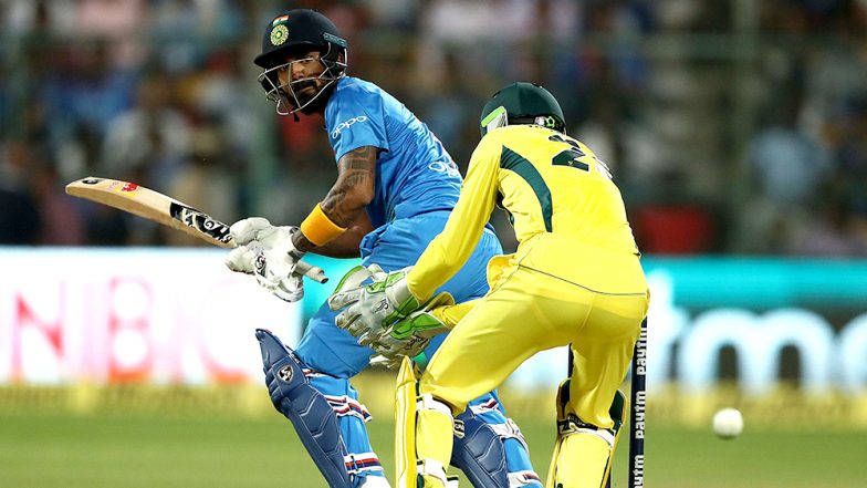 India vs Australia 2nd T20 2019: दूसरे T20 मैच में हाफ सेंचुरी से चूके लोकेश राहुल, भारत ने बनाए 9 ओवर में 70 रन