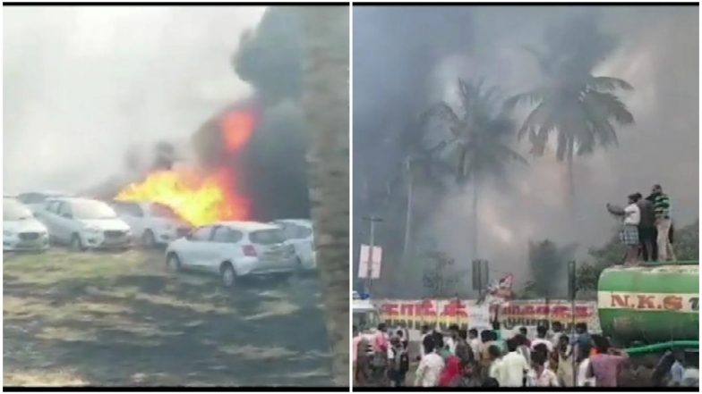 चेन्नई: पार्किंग ग्राउंड में लगी भीषण आग, 200 से ज्यादा गाड़ियां जलकर खाक