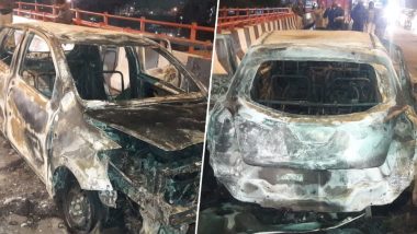 दिल्ली में भीषण हादसा: सड़क पर चलती कार में जिंदा जल गई मां व दो बेटियां