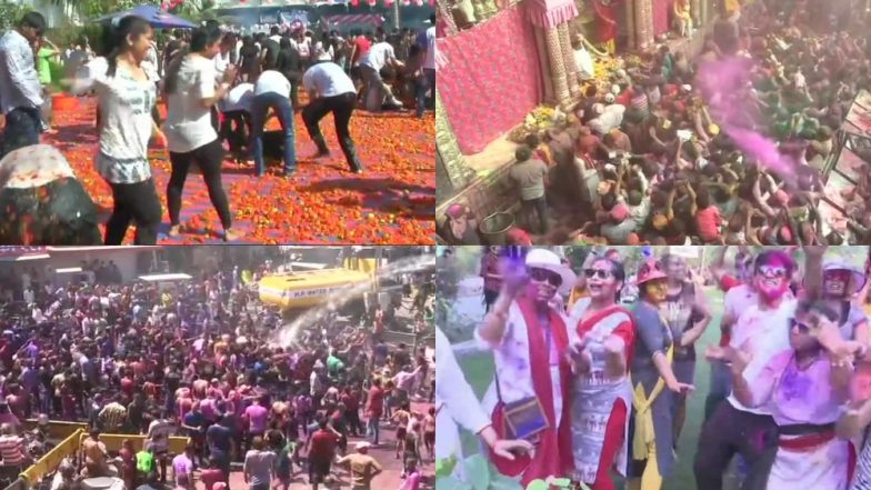 Happy Holi 2019: अबीर-गुलाल, टमाटर और फूलों से देशभर में जमकर खेली जा रही है होली, तस्वीरों और वीडियो में देखें इस त्योहार के अनोखे रंग