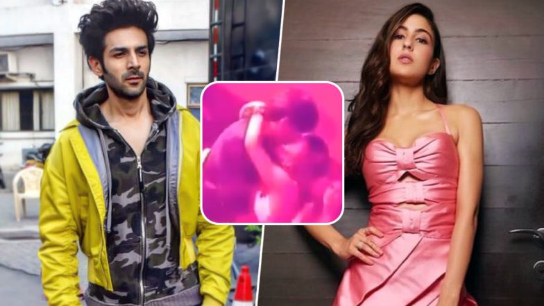 कार्तिक आर्यन और सारा अली खान का Kissing सीन हुआ लीक, देखें वीडियो