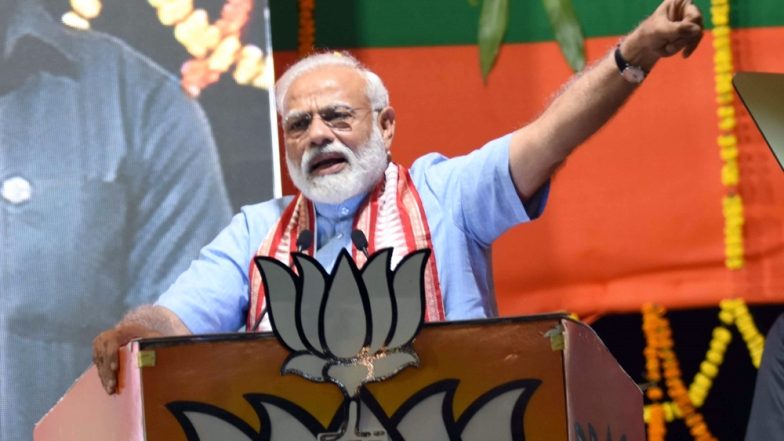 लोकसभा चुनाव 2019: कांग्रेस के गढ़ लातूर में गरजे पीएम मोदी, कहा- आतंकियों को उनके अड्डे में घुसकर मारना भारत की नई नीति