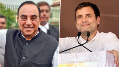 बीजेपी नेता सुब्रमण्यम स्वामी का राहुल गांधी के बारे में बड़ा खुलासा, कहा- कैम्ब्रिज सर्टिफिकेट के अनुसार उनका असली नाम Raul Vinci