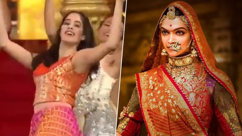 दीप‍िका पादुकोण के गाने 'घूमर' पर जाह्नवी कपूर ने बिखेरा अपने डांस का जलवा, वीडियो हुआ वायरल