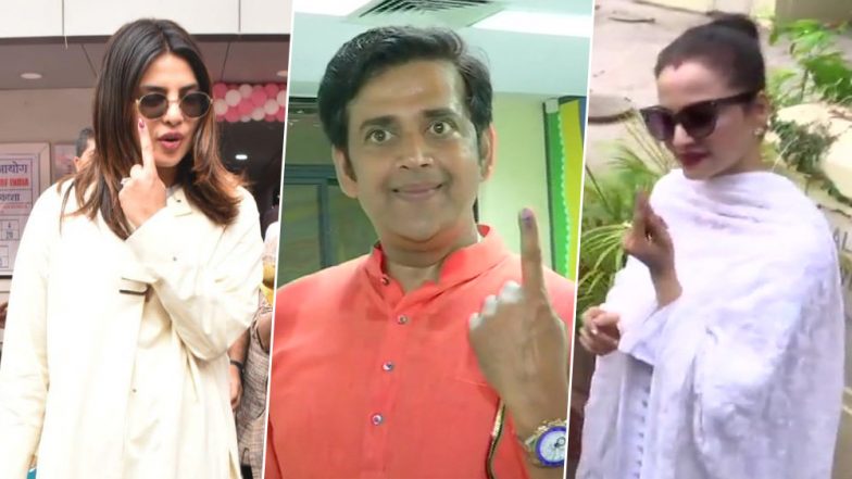 लोकसभा चुनाव 2019: प्रियंका चोपड़ा, भोजपुरी स्टार रवि किशन और रेखा समेत इन सितारों ने किया मतदान