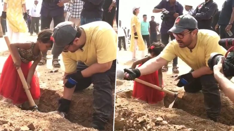 आमिर खान ने छोटी बच्ची से करवाया श्रमदान, यूजर्स ने लगाया बाल मजदूरी का आरोप, देखें वीडियो