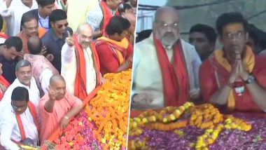 लोकसभा चुनाव 2019: अमित शाह ने गोरखपुर में किया रोड शो, बीजेपी उम्‍मीदवार रवि किशन के लिए मांगा वोट
