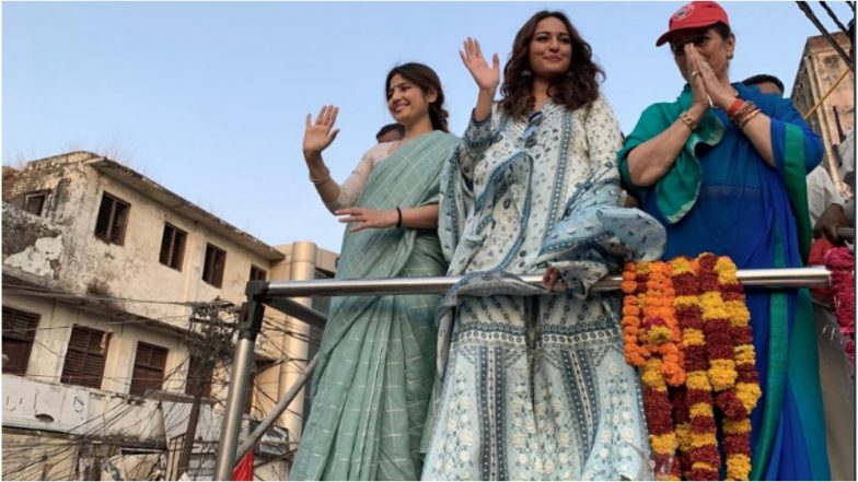 सोनाक्षी सिंहा ने मां पूनम सिंहा के लिए लखनऊ में किया रोड शो, देखें तस्वीरें