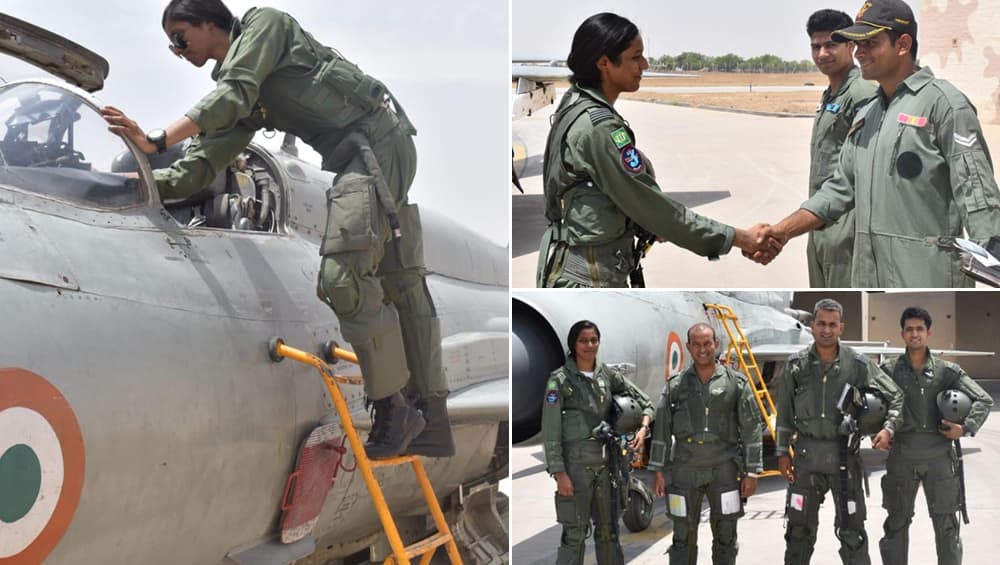 भावना कंठ बनीं पहली IAF पायलट, लड़ाकू विमान से युद्ध पर जाने की योग्यता की हासिल भावना कंठ बनीं पहली IAF पायलट, लड़ाकू विमान से युद्ध पर जाने की योग्यता की हासिल