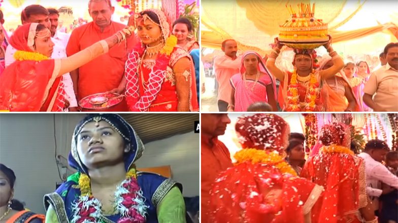 गुजरात के आदिवासी गांव में दूल्हा नहीं उसकी बहन चढ़ती है घोड़ी, लेती है भाभी के साथ सात फेरे, देखें वीडियो