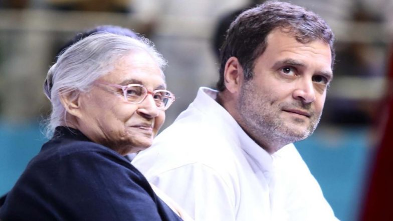 दिल्ली कांग्रेस प्रमुख शीला दीक्षित ने राहुल गांधी के साथ लोकसभा चुनावों में हार पर की चर्चा