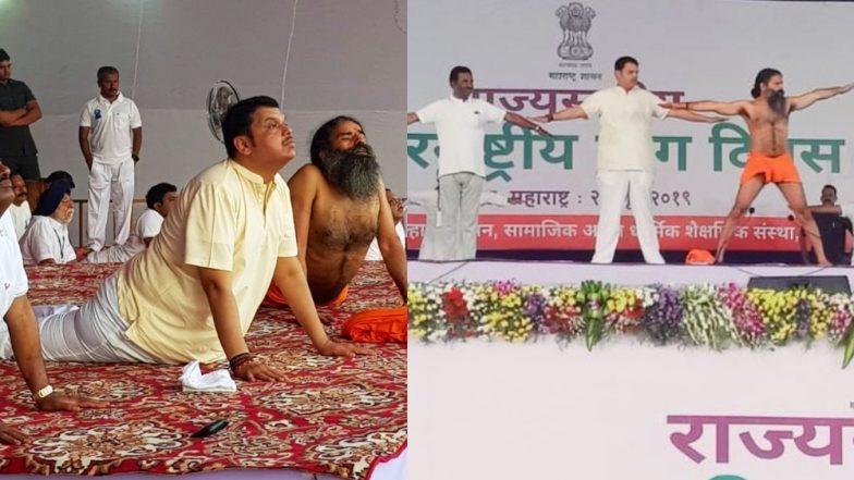 Yoga Day 2019: महाराष्ट्र में आम लोगों के साथ सीएम देवेंद्र फडणवीस, नितिन गडकरी और बाबा रामदेव ने किया योगा