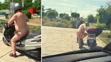 गर्मी से परेशान शख्स ने बिना कपड़ों के नंगे चलाई स्कूटी, देखें वायरल तस्वीरें