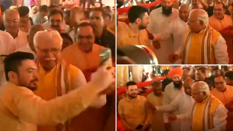 सीएम खट्टर ने सेल्फी लेने आए युवक को धक्का देकर कर दिया पीछे, देखें VIDEO