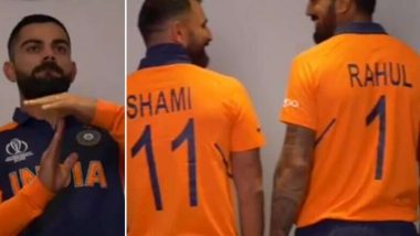ICC World cup 2019: 'ऑरेंज' कलर की नई जर्सी में दिखी कोहली-धोनी समेत पूरी इंडियन टीम, देखें- Photoshoot Video