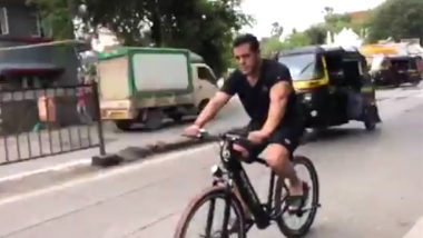 बॉलीवुड अभिनेता सलमान खान की खास साइकलिंग का वीडियो वायरल