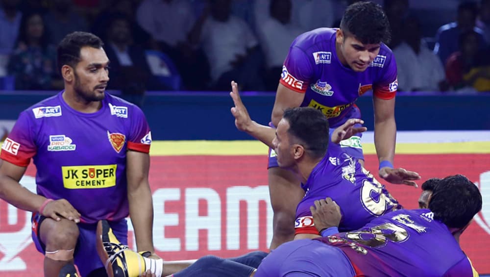 Pro Kabaddi League 2019: दबंग दिल्ली से हारकर पुणेरी पल्टन खिताबी दौड़ से बाहर हुई Pro Kabaddi League 2019: दबंग दिल्ली से हारकर पुणेरी पल्टन खिताबी दौड़ से बाहर हुई