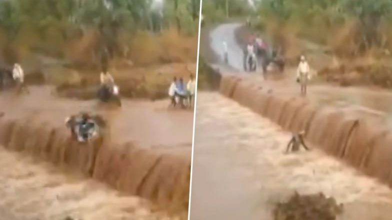 मध्यप्रदेश: खरगोन जिले में बाइक सहित बहा युवक, फिर जो हुआ देखें वीडियो
