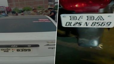 नंबर प्लेट पर लिखा था गुर्जर, ठाकुर, ब्राह्मण, पुलिस ने काटा 1457 गाड़ियों का चालान