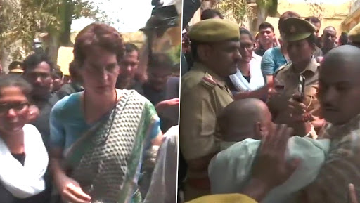 सोनभद्र हत्याकांड: पीड़ित परिवार ने गेस्ट हाउस पहुंचकर प्रियंका गांधी से की मुलाकात, कुछ को रोका गया